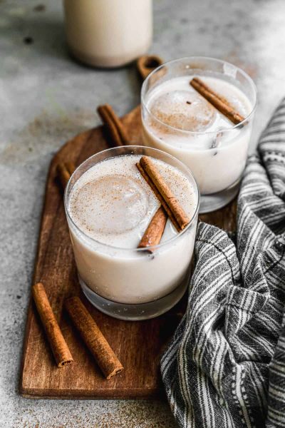 Horchata (pronounced or-CHAH-tah), also known as orxata, is a popular Mexican drink that is often described as a sweet rice milk beverage that is made out of rice, milk, vanilla, and cinnamon.